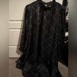 J. Crew Black and White Midi Dress